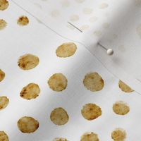small scale abstract shell dots - mustard scallop - coastal mustard wallpaper
