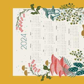 2024 calendar whimsical mushrooms