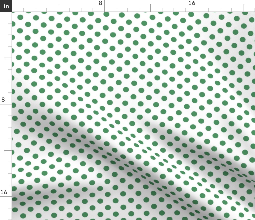 polka dots kelly green