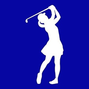 Sports, Woman Golfing, Golfer, Girl’s High School Golf, Women’s College Golf, Golf Team, School Spirit, Royal Blue & White