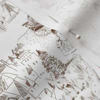 A Visit to Pemberly Toile // Raw Umber