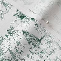 A Visit to Pemberly Toile // Deep Forest