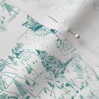 A Visit to Pemberly Toile // Teal