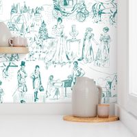 A Visit to Pemberly Toile // Teal