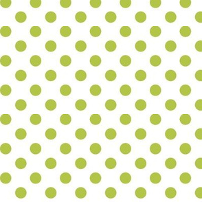 polka dots lime green
