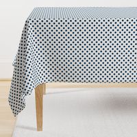 polka dots navy blue