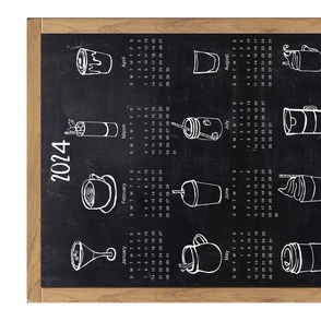 Coffee Cravings Calendar Wall Hanging