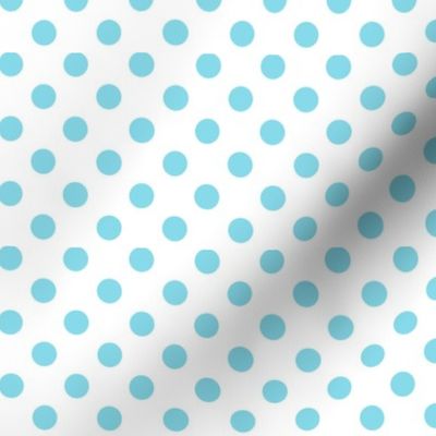 polka dots sky blue