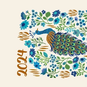 Painted Peacock Garden Calendar 2024