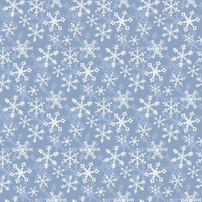 Snowflakes Blue Evening, small