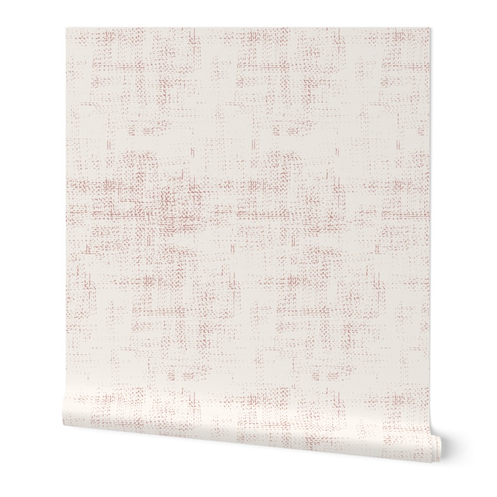 Linen Texture Pattern in Cream and Rose Pink