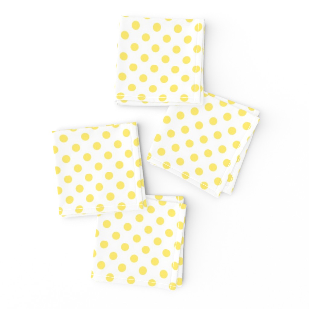 polka dots lemon yellow