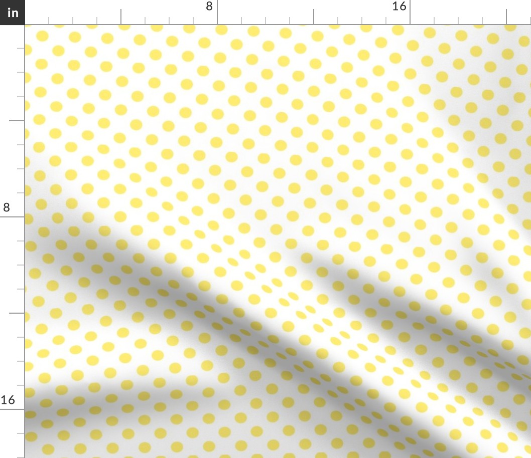 polka dots lemon yellow