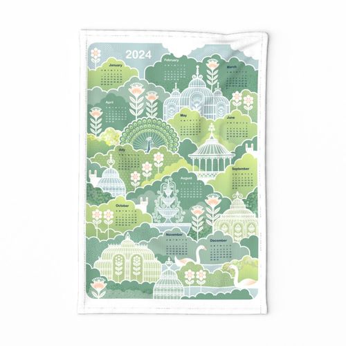 Victorian Garden- 2024 Calendar Fabric | Spoonflower