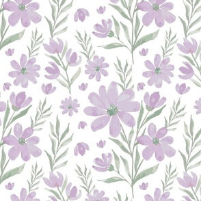 Violet Watercolor Floral