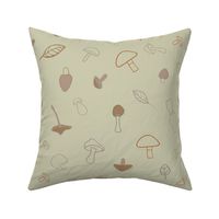 Mushroom Ditzy in Sage and Rust