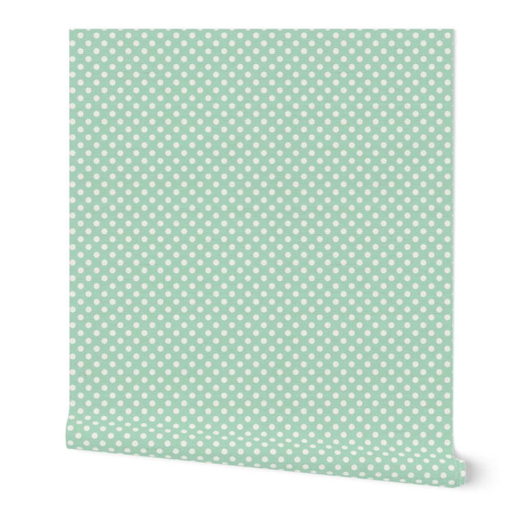 polka dots 2 mint green