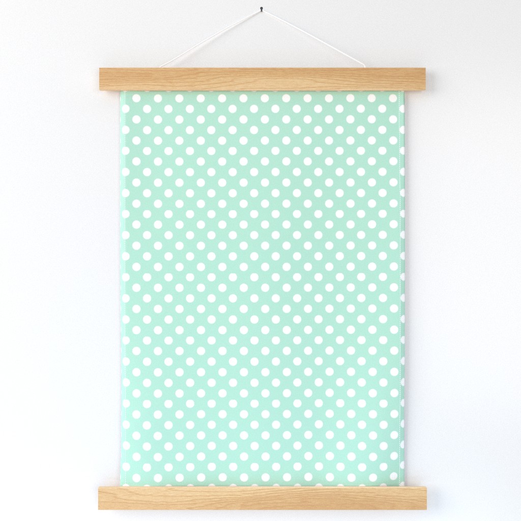 polka dots 2 mint green