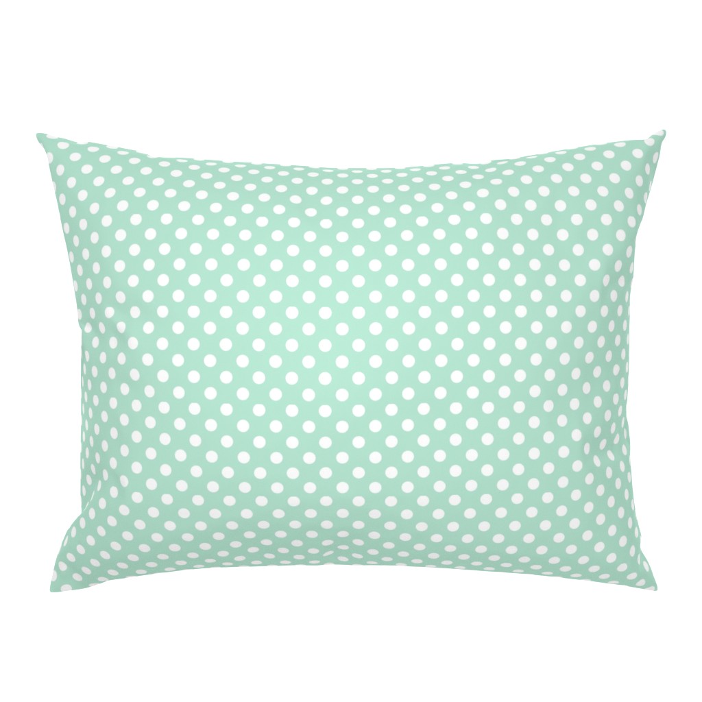 polka dots 2 mint green