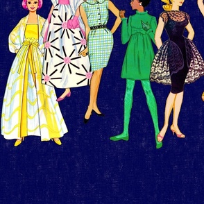 Models Paper Dolls Navy