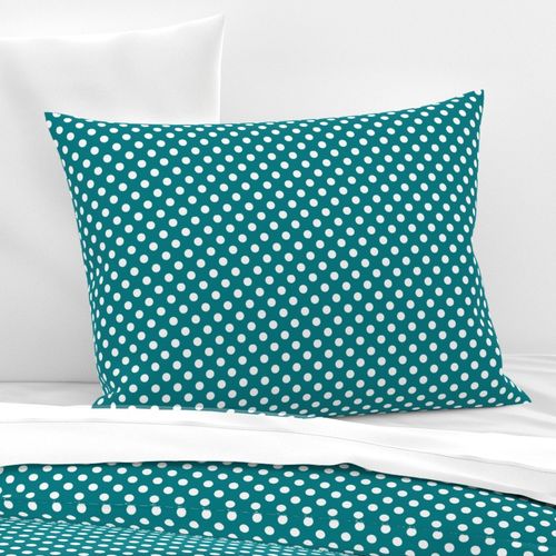 polka dots 2 dark teal