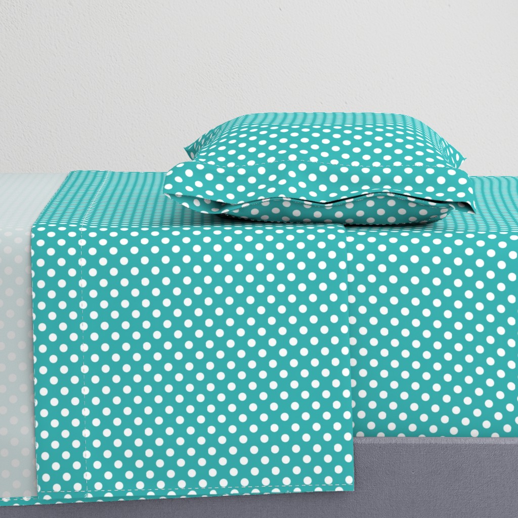 polka dots 2 teal