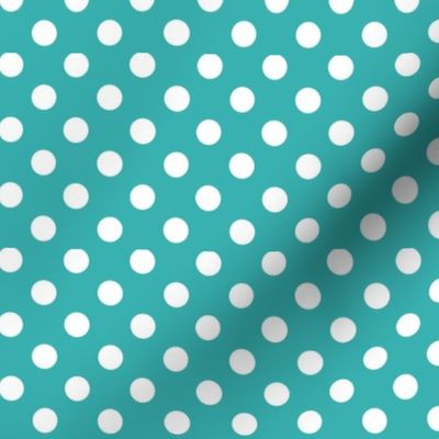 polka dots 2 teal