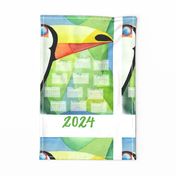 TOUCAN watercolor calendar 2024 - sfrotate