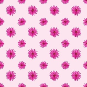Simply Gerberas: Pink half drop watercolor flowers