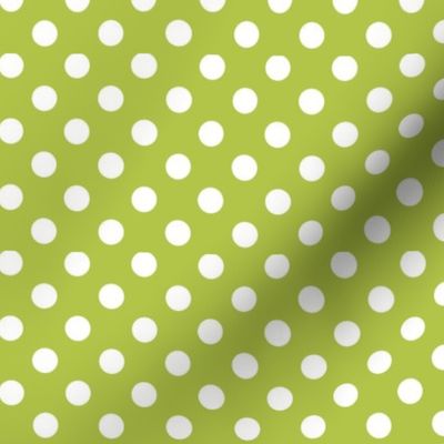 polka dots 2 lime green