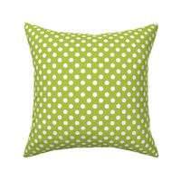 polka dots 2 lime green