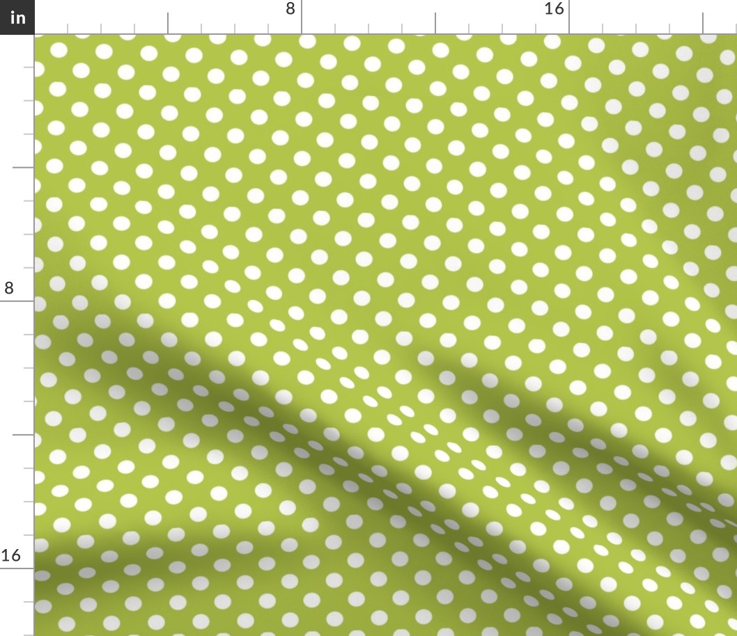 polka dots 2 lime green