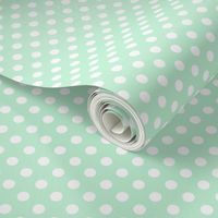 polka dots 2 ice mint green