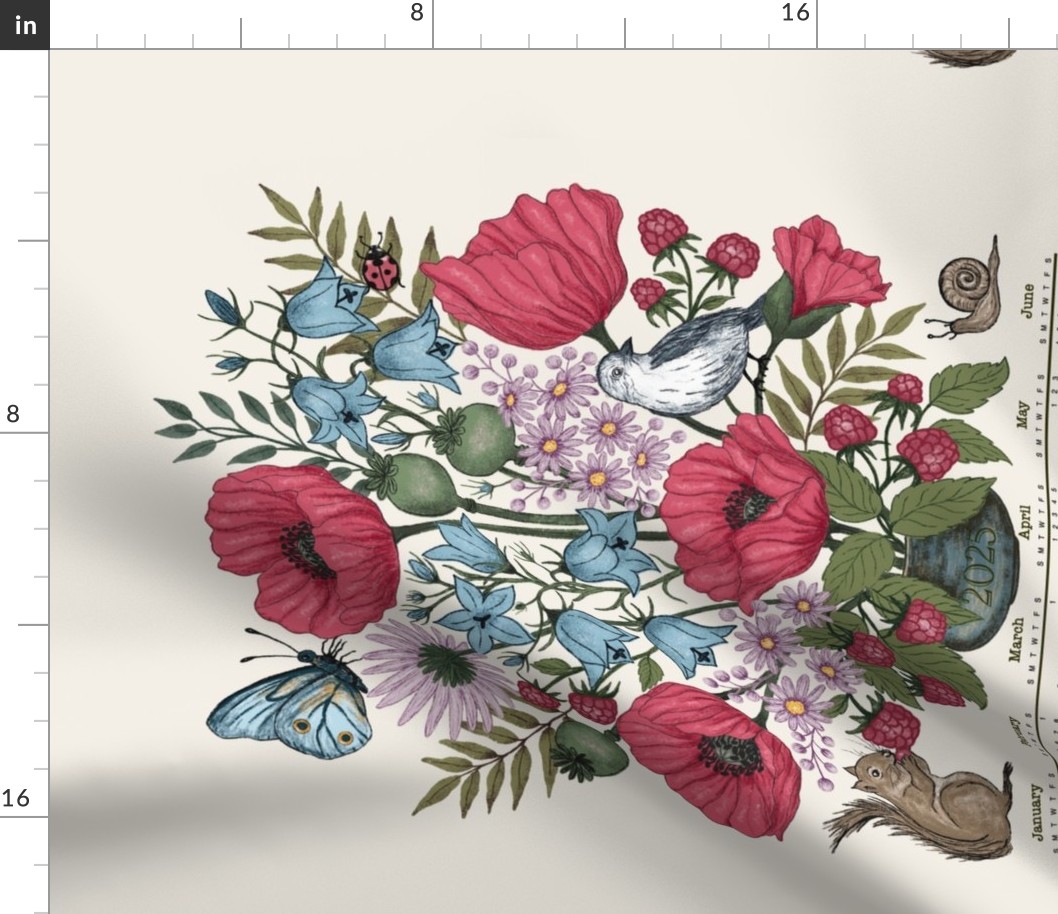 Flower bouquet 2025 calendar