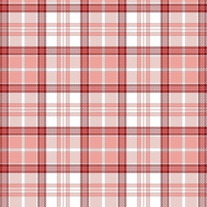 White and Red Neutral Winter Holiday Grid Busy Plaid