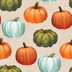 Watercolor pumpkins