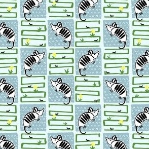 Armadillo Pattern Blue and Light Blue