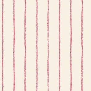 Gerbera Stripes: Red hand-drawn pencil stripes