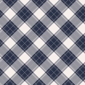 Denim Manson Diagonal Plaid Small Scale