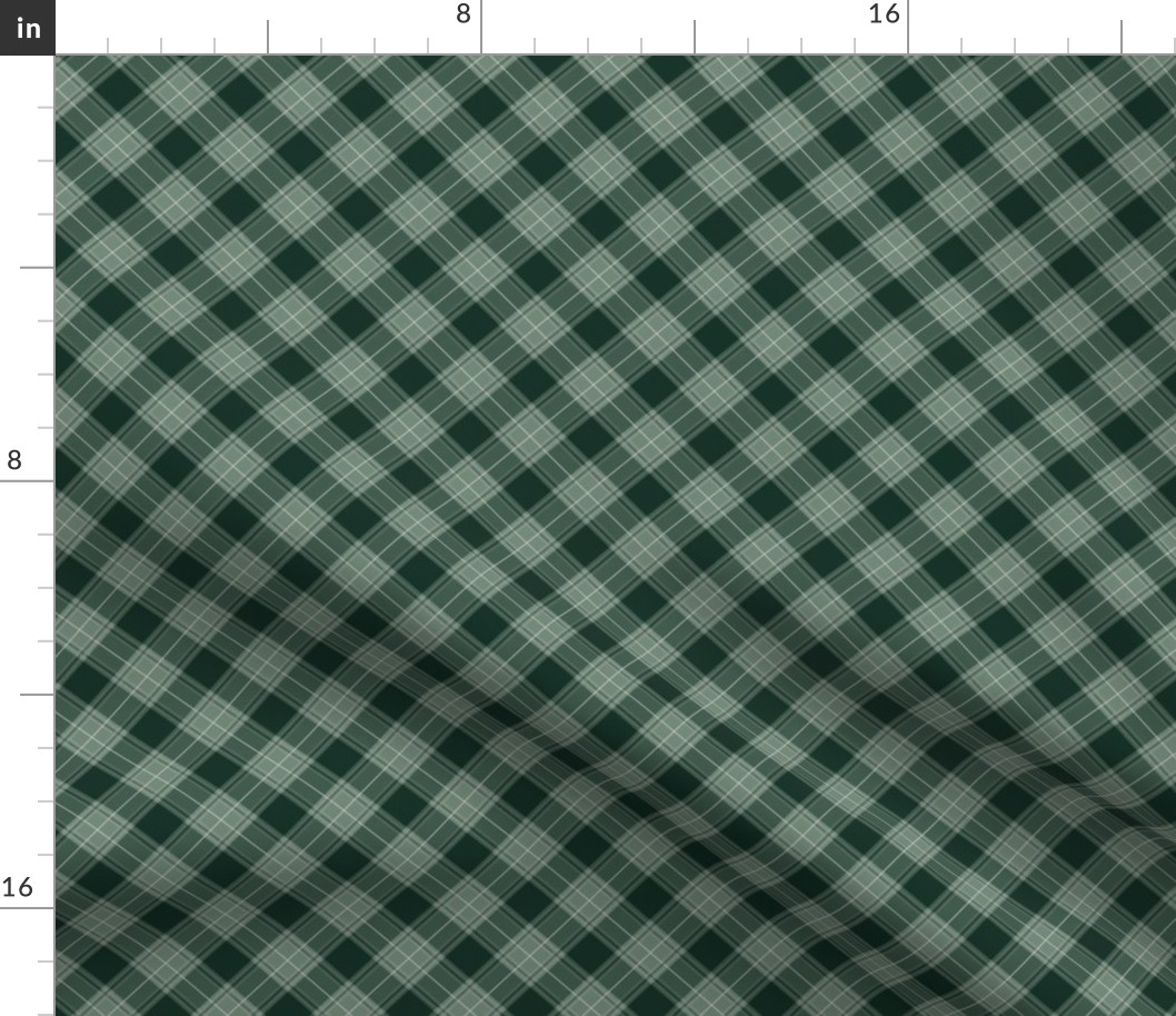 Forest Peeve Diagonal Plaid Small Scale