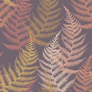 Elegant fall fern leaves