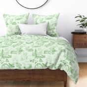 Dolly Toile, Green on Green Oversized