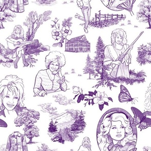 Dolly Toile, Purple
