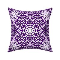 Purple Geometric Symmetrical Design 