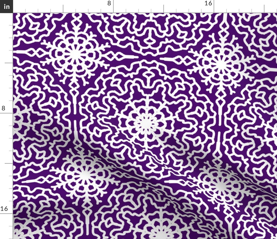 Purple Geometric Symmetrical Design 