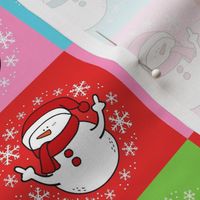 3x3 Sarcastic Snowmen for Peel and Stick Wallpaper Swatches Stickers Labels or Gift Tags