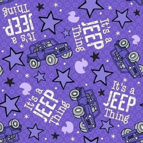 Large Scale It's a Jeep Thing 4x4 Off Road Adventure Vehicles in Purple