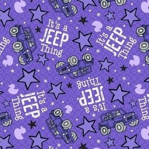 Medium Scale It's a Jeep Thing 4x4 Off Road Adventure Vehicles in Purple