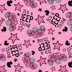 Medium Scale It's A Jeep Thing 4x4 Off Road Adventure Vehicles in Pink