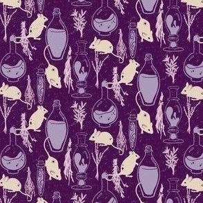Mice Hiding Among Potions - Bright Purple